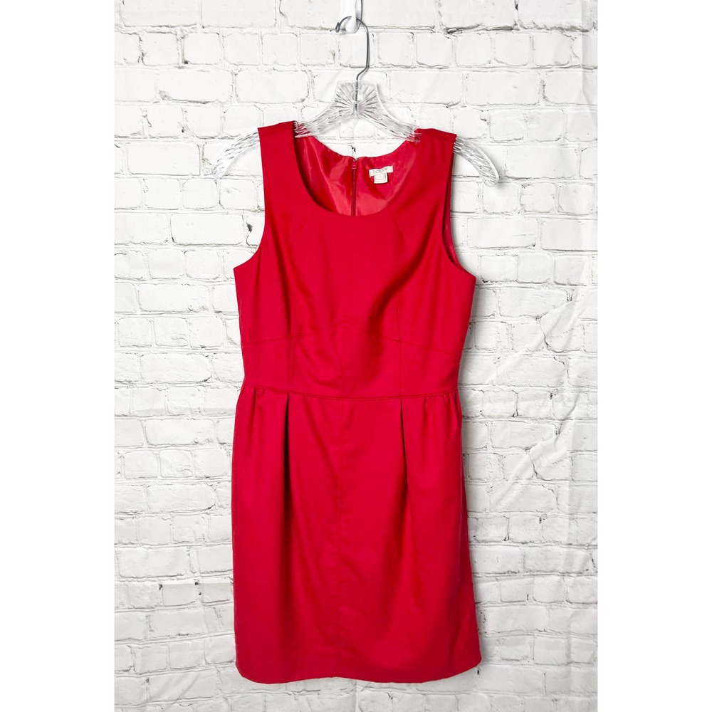 J.Crew Red Sleeveless Wool Dress Women's Size 4